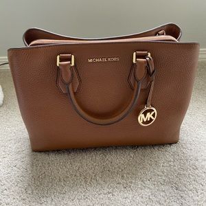Michael Kors Camille Large Satchel in Luggage